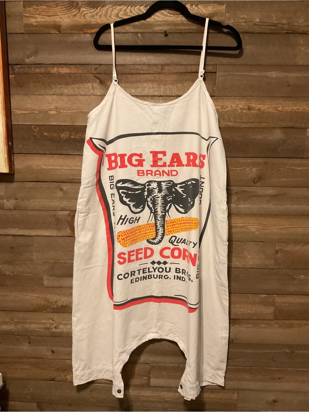 Jaded Gypsy High Quality Romper Big Ears Elephant Corn Sack Size S/M - Picture 3 of 3